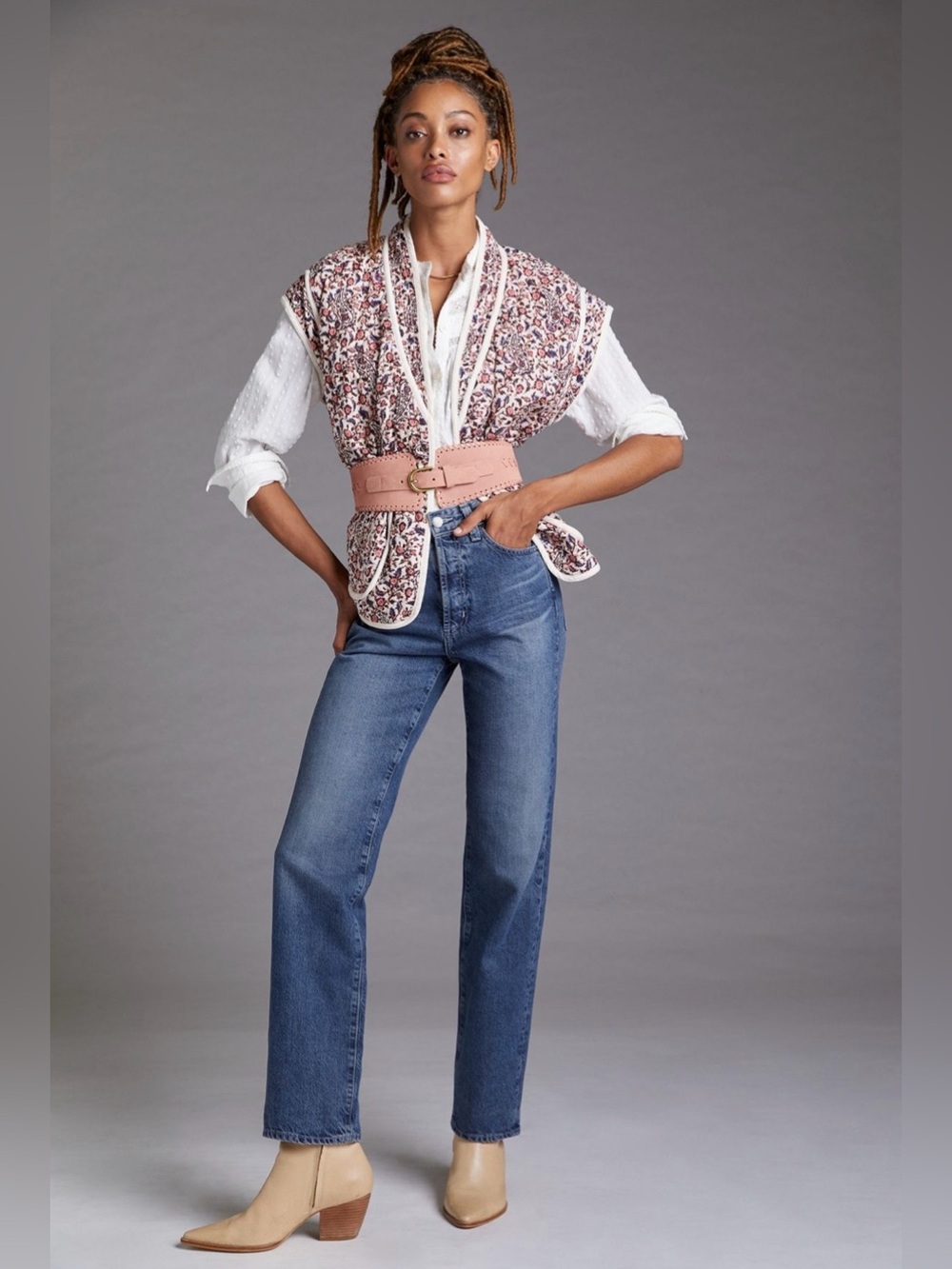 AG Adriano Goldschmied The Alexxis Slim Straight Jeans Button-Fly Stretch Denim